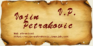 Vojin Petraković vizit kartica